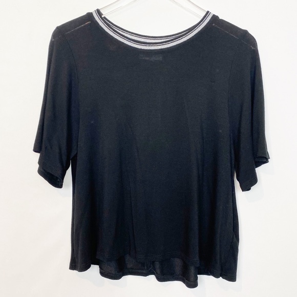 Velvet Graham Spencer Black Knit Swing Top Metalli - Picture 5 of 8